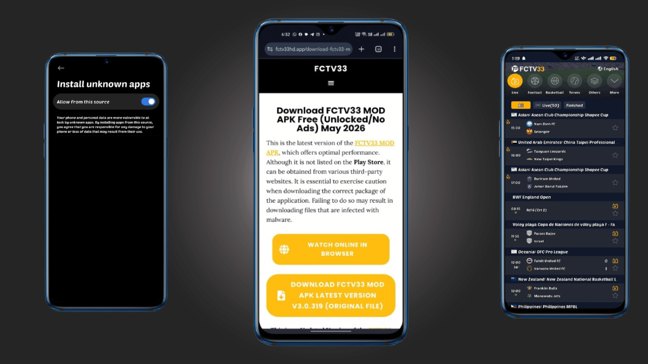 Install fctv33 on Android Phone and Tablet